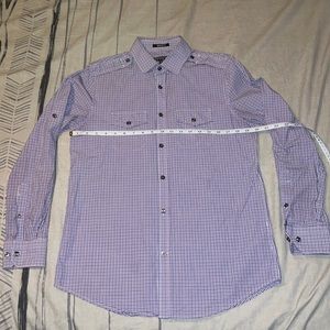 Express modern fit button up shirt